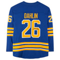 B.Sabres #26 Rasmus Dahlin Supporters Authentic Autographed Royal Blue Supporters Breakaway Jersey Stitched American Hockey Jerseys