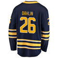 B.Sabres #26 Rasmus Dahlin Supporters Branded Premier Breakaway Player Jersey Navy Stitched American Hockey Jerseys