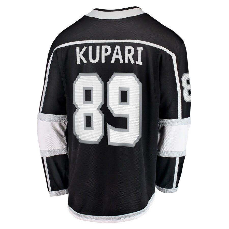 LA.Kings #89 Rasmus Kupari Supporters Branded Home Breakaway Player Jersey Black Stitched American Hockey Jerseys