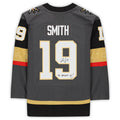 V.Golden Knights #19 Reilly Smith Supporters Authentic Autographed with Go Knights Go! Inscription Limited Edition of 19 Gray Hockey Jerseys
