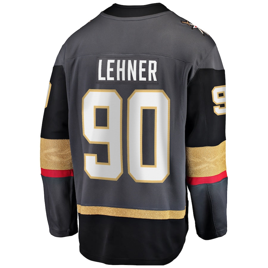 V.Golden Knights #90 Robin Lehner Supporters Branded Breakaway Alternate Player Jersey Gray Hockey Jerseys