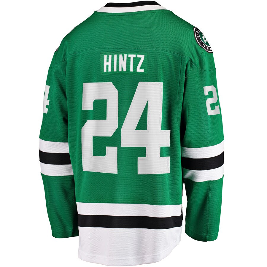 D.Stars #24 Roope Hintz Fanatics Branded Home Breakaway Player Jersey  Kelly Green Stitched American Hockey Jerseys
