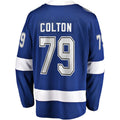 TB.Lightning #79 Ross Colton Supporters Branded Home Breakaway Player Jersey Blue Stitched American Hockey Jerseys