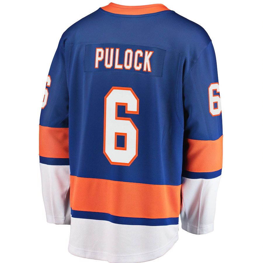 NY.Islanders #6 Ryan Pulock Supporters Branded Breakaway Player Jersey Royal Stitched American Hockey Jerseys