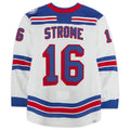 NY.Rangers #16 Ryan Strome Supporters Authentic Game-Used White Set 3 Jersey from the 2021-22 Season Stitched American Hockey Jerseys