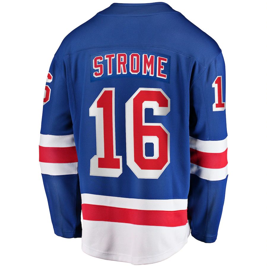 NY.Rangers #16 Ryan Strome Supporters Branded Team Color Breakaway Player Jersey Blue Stitched American Hockey Jerseys
