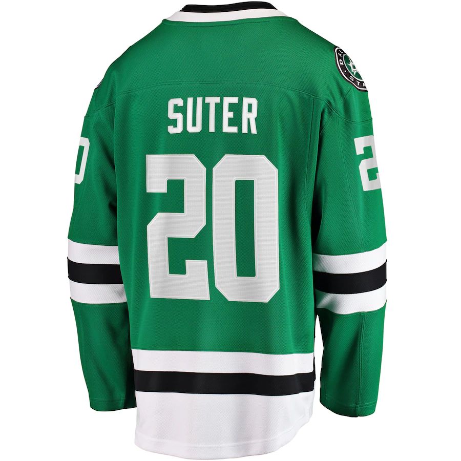 D.Stars #20 Ryan Suter Supporters Branded Breakaway Player Jersey Kelly Green Stitched American Hockey Jerseys