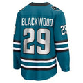SJ.Sharks #29 Mackenzie Blackwood Fanatics Home Breakaway Jersey - Teal Stitched American Hockey Jerseys