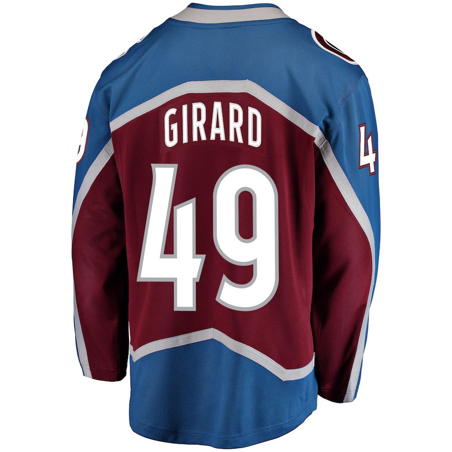 C.Avalanche #49 Samuel Girard Supporters Branded Breakaway Player Jersey  Burgundy Stitched American Hockey Jerseys