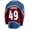 C.Avalanche #49 Samuel Girard Supporters Branded Breakaway Player Jersey  Burgundy Stitched American Hockey Jerseys