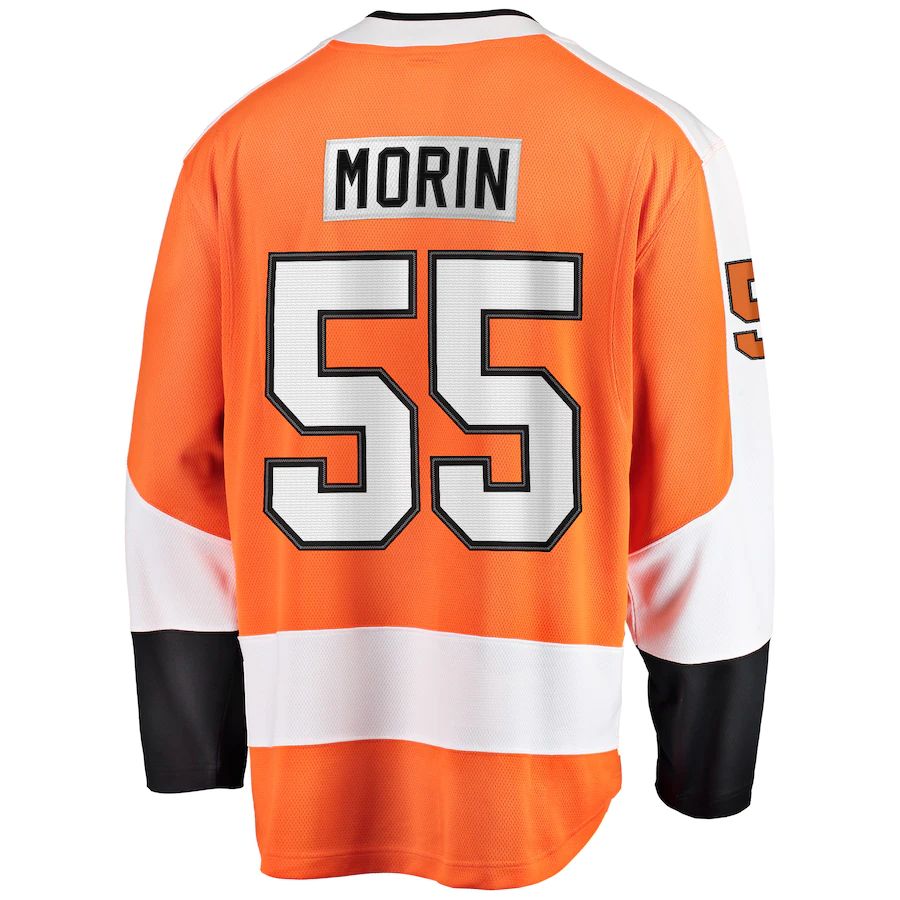 P.Flyers #55 Samuel Morin Fanatics Branded Breakaway Player Jersey Orange Stitched American Hockey Jerseys