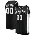 Custom S.Antonio Spurs Supporters Branded Fast Break Replica Jersey Black Icon Edition Stitched Basketball Jersey