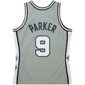 S.Antonio Spurs #9 Tony Parker Mitchell & Ness Unisex Hall of Fame Class of 2023 Throwback Swingman Jersey - Gray Stitched American Basketball Jersey