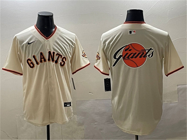 San Francisco Giants Cream Team Big Logo Limited Stitched Baseball Jersey