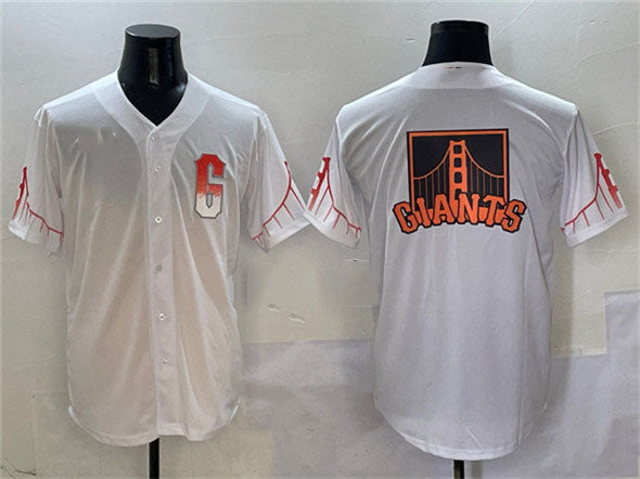 San Francisco Giants Team Big Logo White City Connect Cool Base Stitched Baseball Jersey