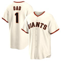San Francisco Giants #1 Dad Home Replica Jersey - White Stitched Baseball Jersey
