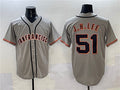San Francisco Giants #51 Jung Hoo Lee Gray Cool Base Stitched Baseball Jersey