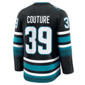 SJ.Sharks #39 Logan Couture Fanatics Alternate Premium Jersey - Black Stitched American Hockey Jerseys