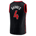 T.Raptors #4 Scottie Barnes Fanatics Branded Fast Break Player Jersey Black Statement Edition Stitched American Basketball Jersey