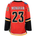 C.Flames #23 Sean Monahan Supporters Authentic Autographed Alternate Jersey Red Stitched American Hockey Jerseys