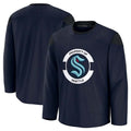 S.Kraken Fanatics Team Practice Jersey - Deep Sea Blue Stitched American Hockey Jerseys