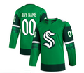 Custom S.Kraken 2023 St. Patrick's Day Primegreen Authentic Jersey - Kelly Green Stitched American Hockey Jerseys