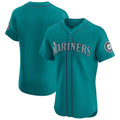 Seattle Mariners Alternate Vapor Premier Elite Patch Jersey - Aqua Stitched Baseball Jersey