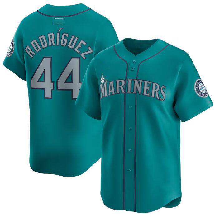 Seattle Mariners #44 Julio Rodr¨ªguez Aqua Alternate Limited Stitched Baseball Jersey