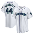 Seattle Mariners #44 Julio Rodr¨ªguez Home Replica Jersey - White Stitched Baseball Jersey