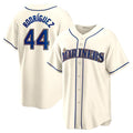 Seattle Mariners #44 Julio Rodriguez Official Replica Player Jersey - Cream Stitched Baseball Jersey