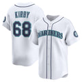 Seattle Mariners #68 George Kirby Home Limited Player Jersey - White Stitched Baseball Jersey