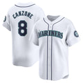 Seattle Mariners #8 Dominic Canzone Home Limited Player Jersey - White Stitched Baseball Jersey