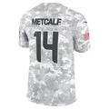 S.Seahawks #14 DK Metcalf Arctic Camo 2024 Salute to Service Limited Stitched American Football Jerseys
