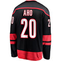 C.Hurricanes #20 Sebastian Aho Supporters Branded Alternate Premier Breakaway Player Jersey Black Stitched American Hockey Jerseys