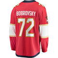 F.Panthers #72 Sergei Bobrovsky Supporters Branded Breakaway Player Jersey Red Stitched American Hockey Jerseys