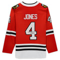C.Blackhawks #4 Seth Jones Supporters Authenti Autographed Supporters Breakaway Jersey Red Stitched American Hockey Jerseys