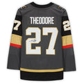 V.Golden Knights #27 Shea Theodore Supporters Authentic Autographed Authentic Jersey Gray Hockey Jerseys