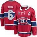 M.Canadiens #6 Shea Weber Supporters Branded Home 2021 Stanley Cup Final Bound Breakaway Jersey Red Stitched American Hockey Jerseys