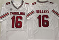 S.Carolina Fighting Gamecocks #16 LaNorris Sellers White Stitched American College Jerseys