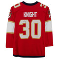 F.Panthers #30 Spencer Knight Supporters Authentic Autographed  Red Stitched American Hockey Jerseys
