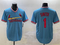 St. Louis Cardinals #1 Ozzie Smith Blue Stitched Baseball Jersey