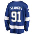 TB.Lightning #91 Steven Stamkos Supporters Branded Breakaway Player Jersey Blue Stitched American Hockey Jerseys
