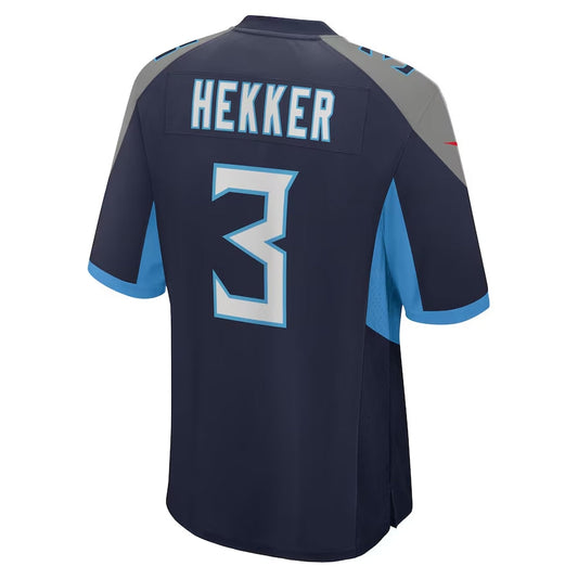 T.Titans #3 Johnny Hekker Navy Team Game Stitched American Football Jerseys