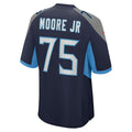T.Titans #75 Dan Moore Jr. Navy Team Game Stitched American Football Jersey