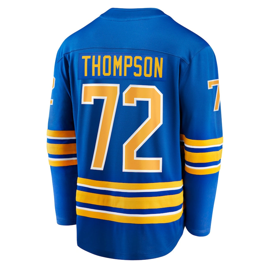B.Sabres #72 Tage Thompson Supporters Branded Home Breakaway Player Jersey Royal Stitched American Hockey Jerseys