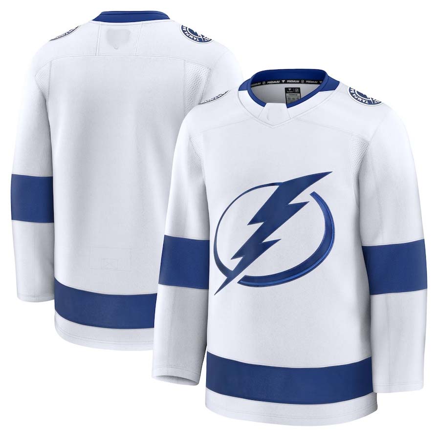 TB.Lightning Supporters Away Premium Jersey - White Stitched American Hockey Jerseys