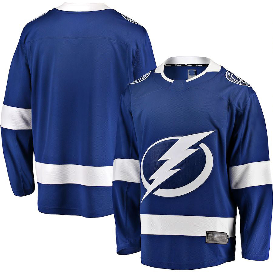 TB.Lightning Supporters Branded Breakaway Home Jersey Blue Stitched American Hockey Jerseys