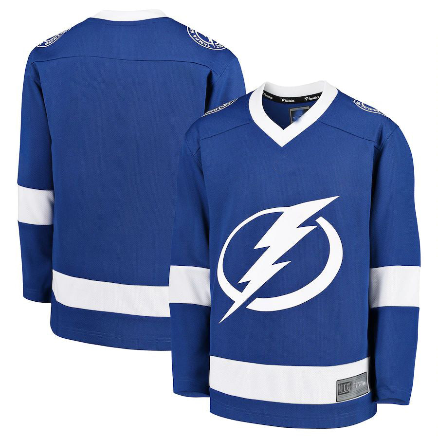 TB.Lightning Supporters Branded Home Replica Blank Jersey Blue Stitched American Hockey Jerseys