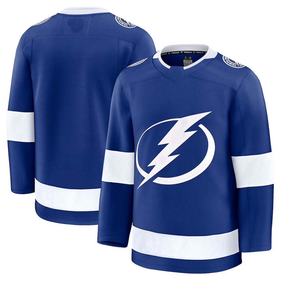 TB.Lightning Supporters Home Premium Jersey - Blue Stitched American Hockey Jerseys