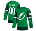 Custom TB.Lightning 2023 St. Patrick's Day Primegreen Authentic Jersey - Kelly Green Stitched American Hockey Jerseys